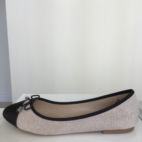 Light beige/black ballerina style light weight flats size 7 1/2 - Picture 5 of 8